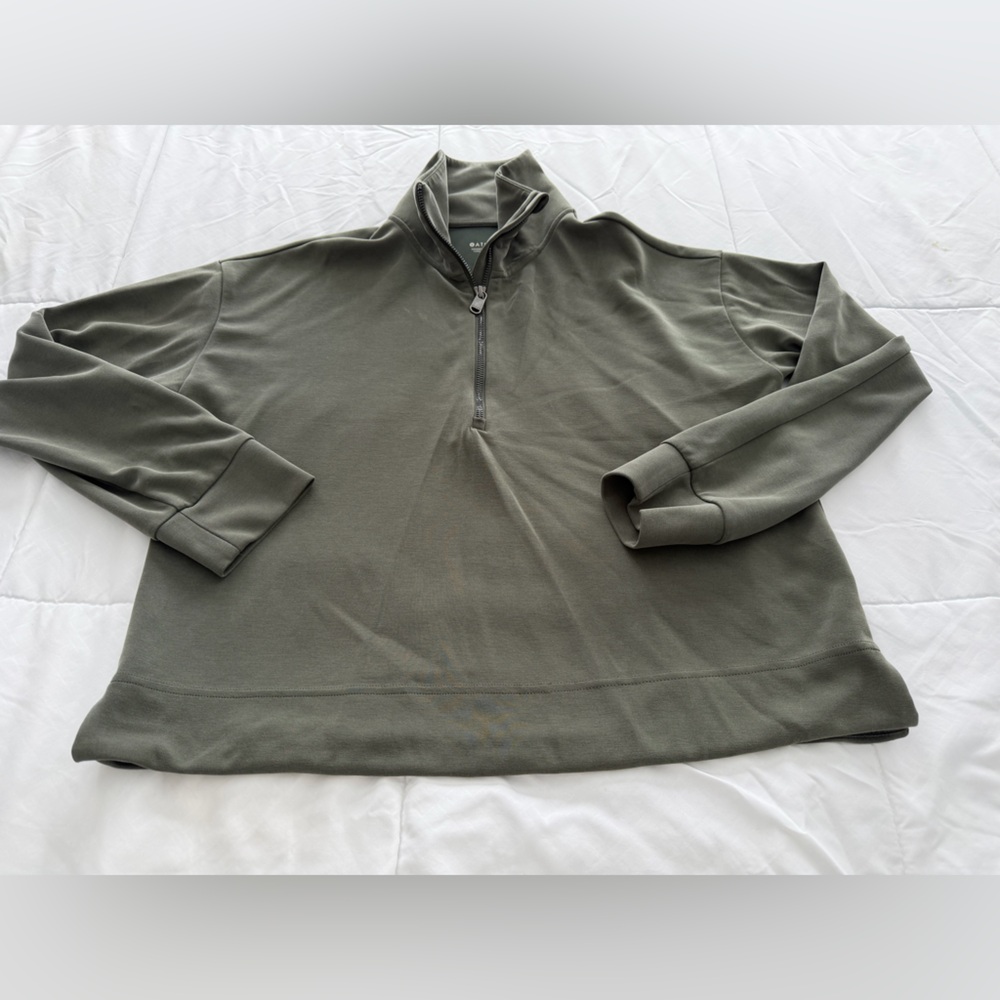 Athleta Sage Green Zip-Up Top